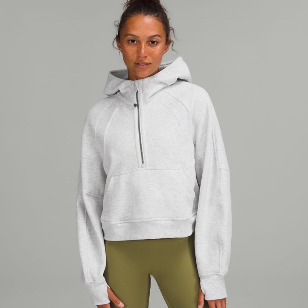 Scuba Oversized half zip Heathered core ultra light grey
